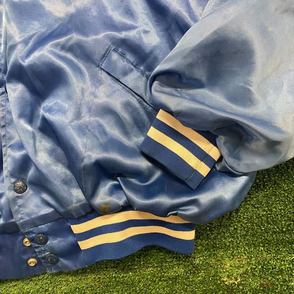 Vintage 90s Chemical Logo Essential Satin Bomber Jacket - Picture 3 of 5